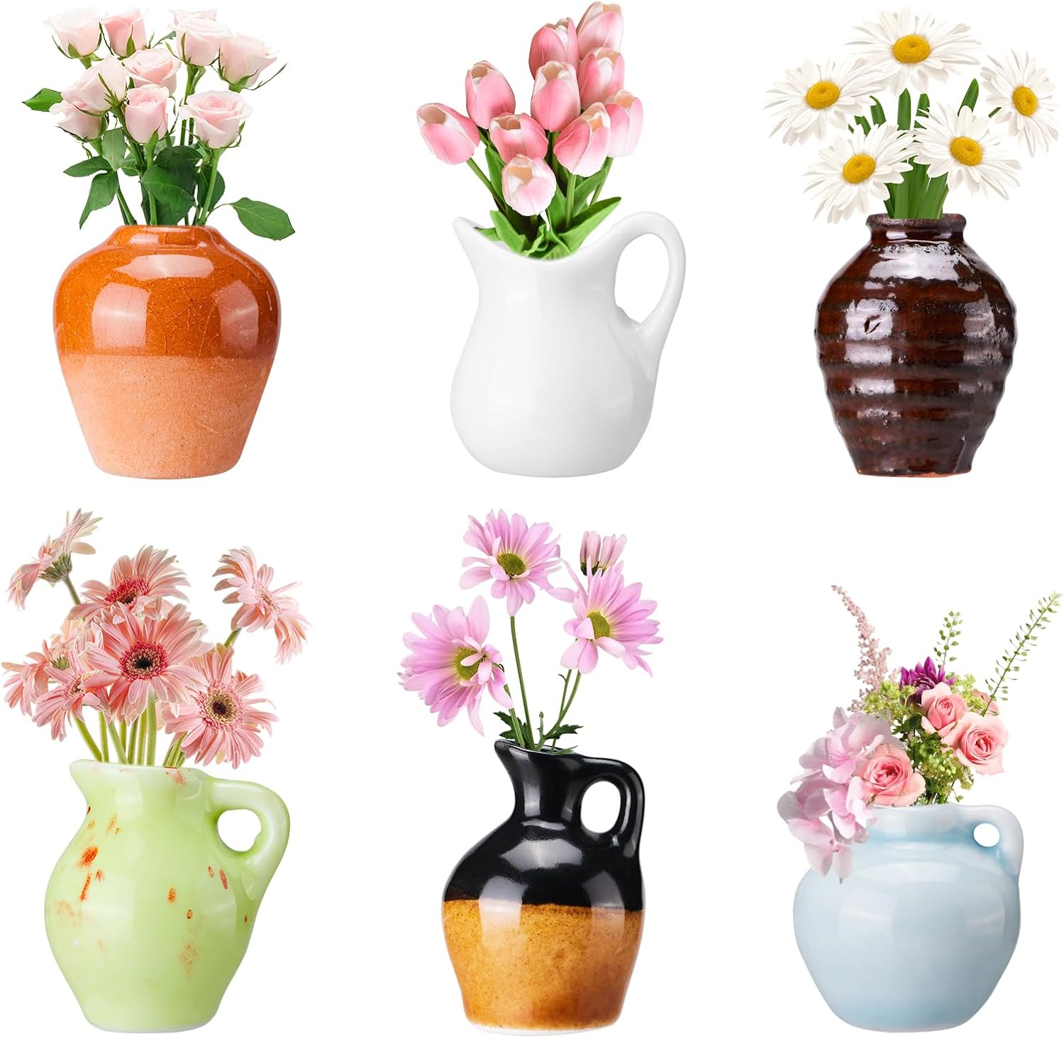 Mini Ceramic Vase Magnets for Fridge, Funny Plant Vase Cute Fridge Magnets, Tiny 3D Plant Vase for Refrigerator Decoration Kitchen Locker Office (6 Blue) Mini Ceramic Vase Magnets for Fridge, Funny Plant Vase Cute Fridge Magnets, Tiny 3D Plant Vase for Refrigerator Decoration Kitchen Locker Office (6 Blue)