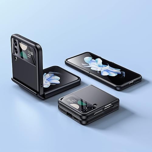 Miniatura 7 de Funda para Samsung Z Flip 4 protección de bisagra de resorte y protector de lente de cámara Llave de volumen de metal Funda protectora delgada a