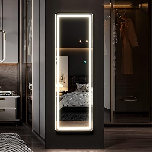 Amazon.com: LVSOMT Full-Length Mirror with Lights, 47"x14" LED Lighted ...
