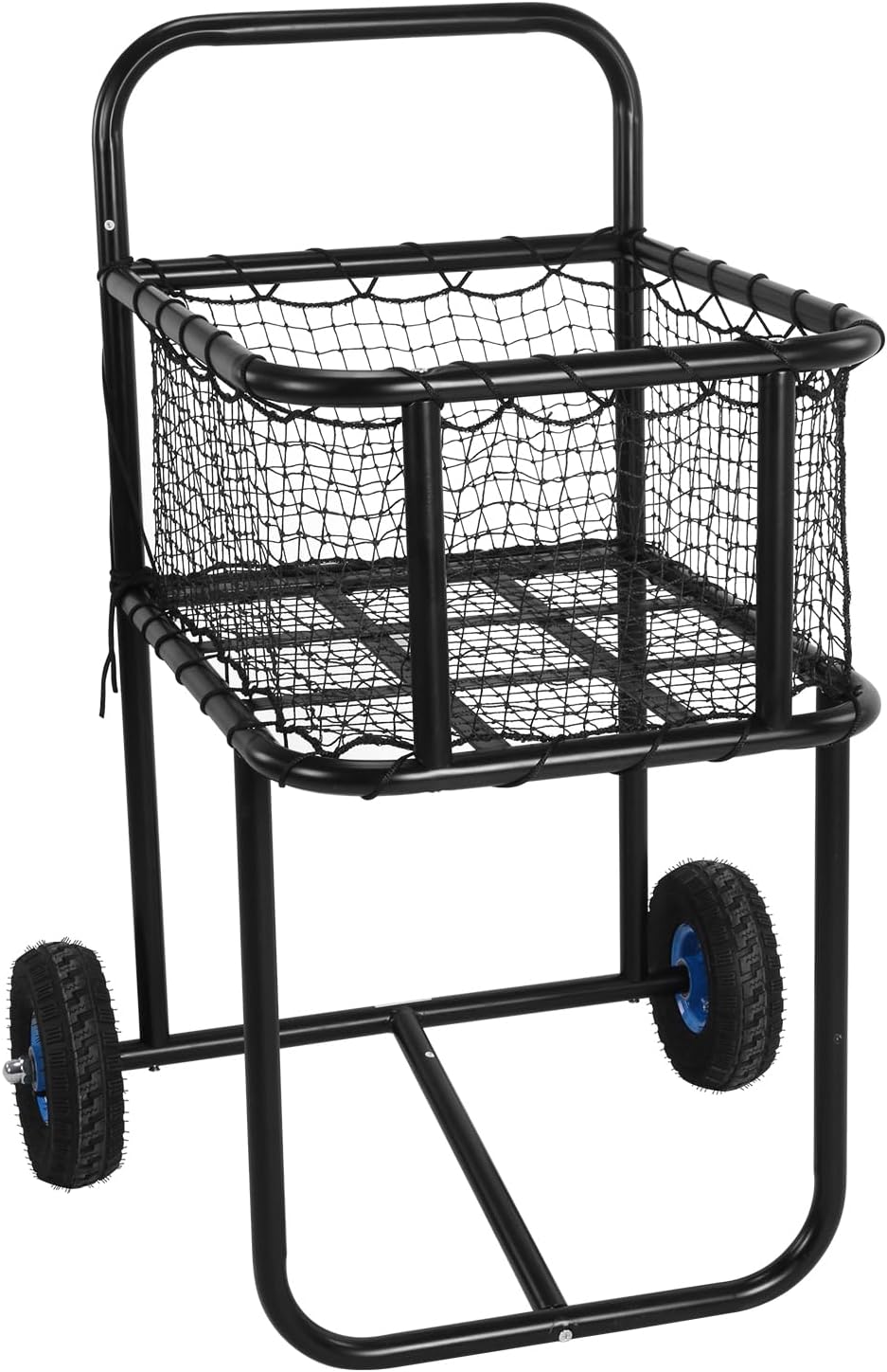 Portable Tennis Ball Hopper Holds Hundreds of Balls Tennis Ball Basket Cart with Wheels Suitable for Softball & Baseball