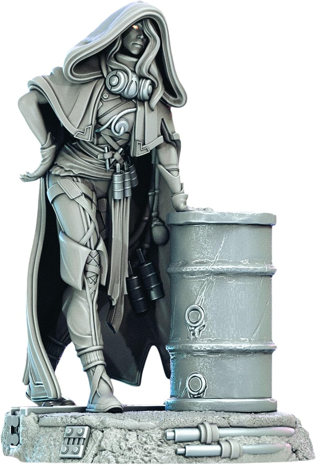 TYL Grimdark Techno Minis 2 Unpainted Miniature for War Gaming | RPG Scale Figures, Detailed Tabletop Board Game Accessories | Realistic Tabletop Miniatures (B, 32mm)