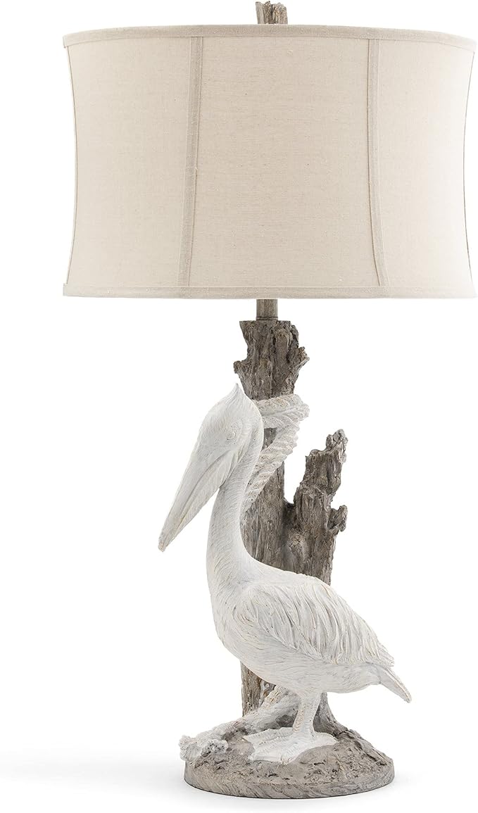 Crestview Collection CVAVP1025 Pelican Table Lamp Accessories, White