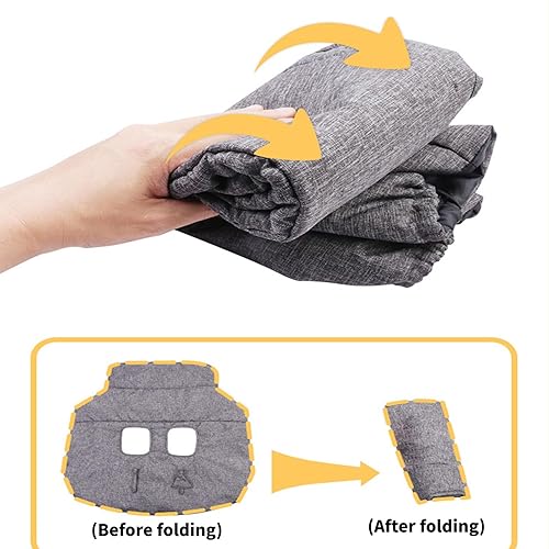 Miniatura 3 de Shopping Cart Cover for Baby, Soft & Breathable High Chair Covers for Restaurant Seat Grocery Cart Cover, Foldable Infant High Chair Cover with 360