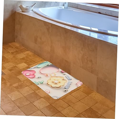 Miniatura 7 de Super Absorbent Diatomaceous Bath Mat Non-Slip Quick-Drying Floor Pad for Bathroom Entryway Soft Expandable with Cartoon Design Water-Absorbing and