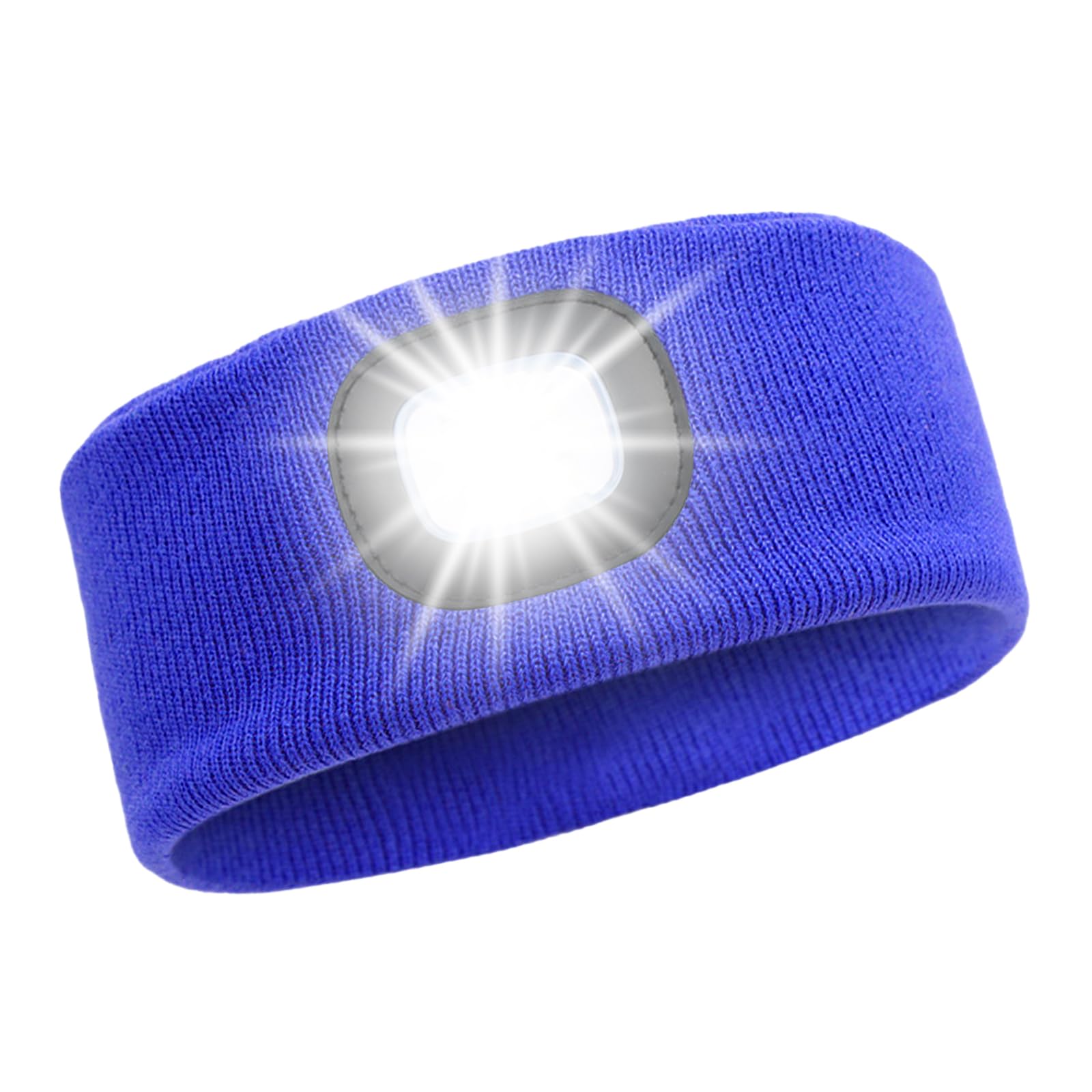 LED Lighted Headband, USB Rechargeable Night Running Headlamp Running Lights for Runners with 4 LED, Head Torch Stretchy and Waterproof, Hands Free Flashlight for Runners Dog Walking Hiking (Pink) — image 1