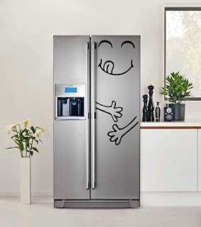 Kitchen Fridge Door Vinyl Cute Sticker - The Funny Die Cut Set Art Food Refrigerator Freezer Decal - Removable Label Skin Stick Peel Mural