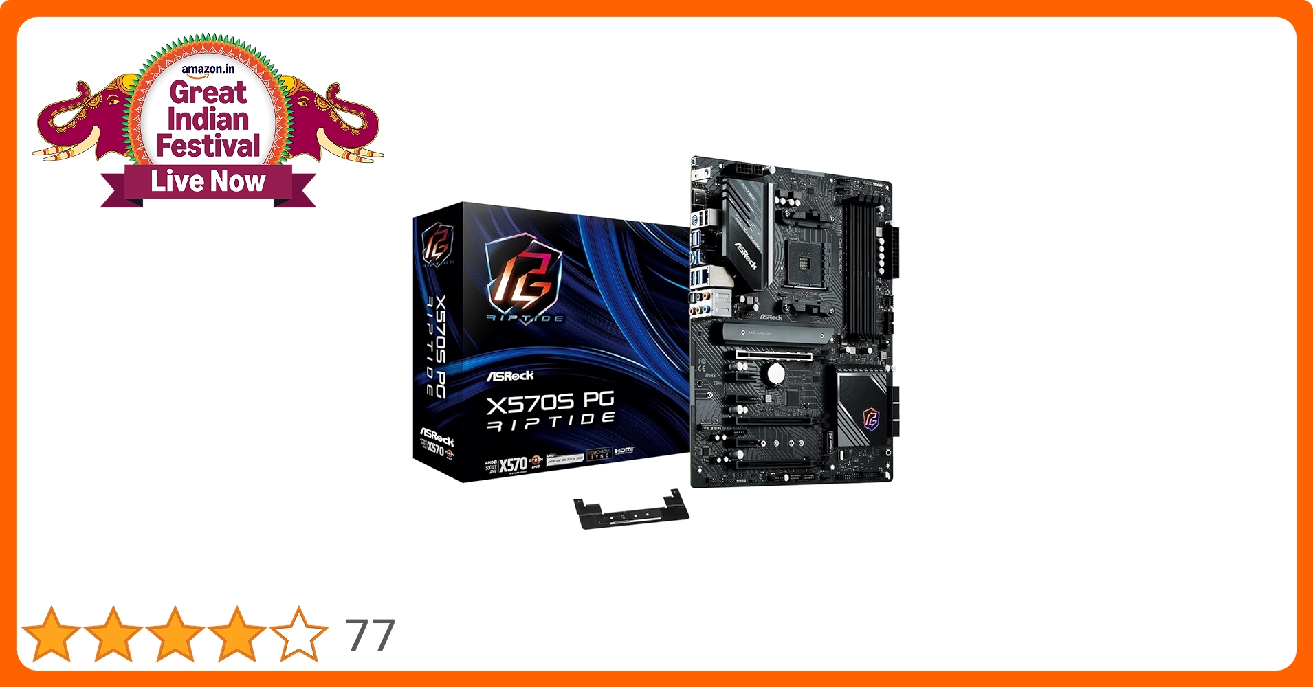 CPU Ryzen 7 5800X & ASRock X570S PG Riptide ASRock X570S PG RIPTIDE Motherboard AMD X570 Supports 3600X