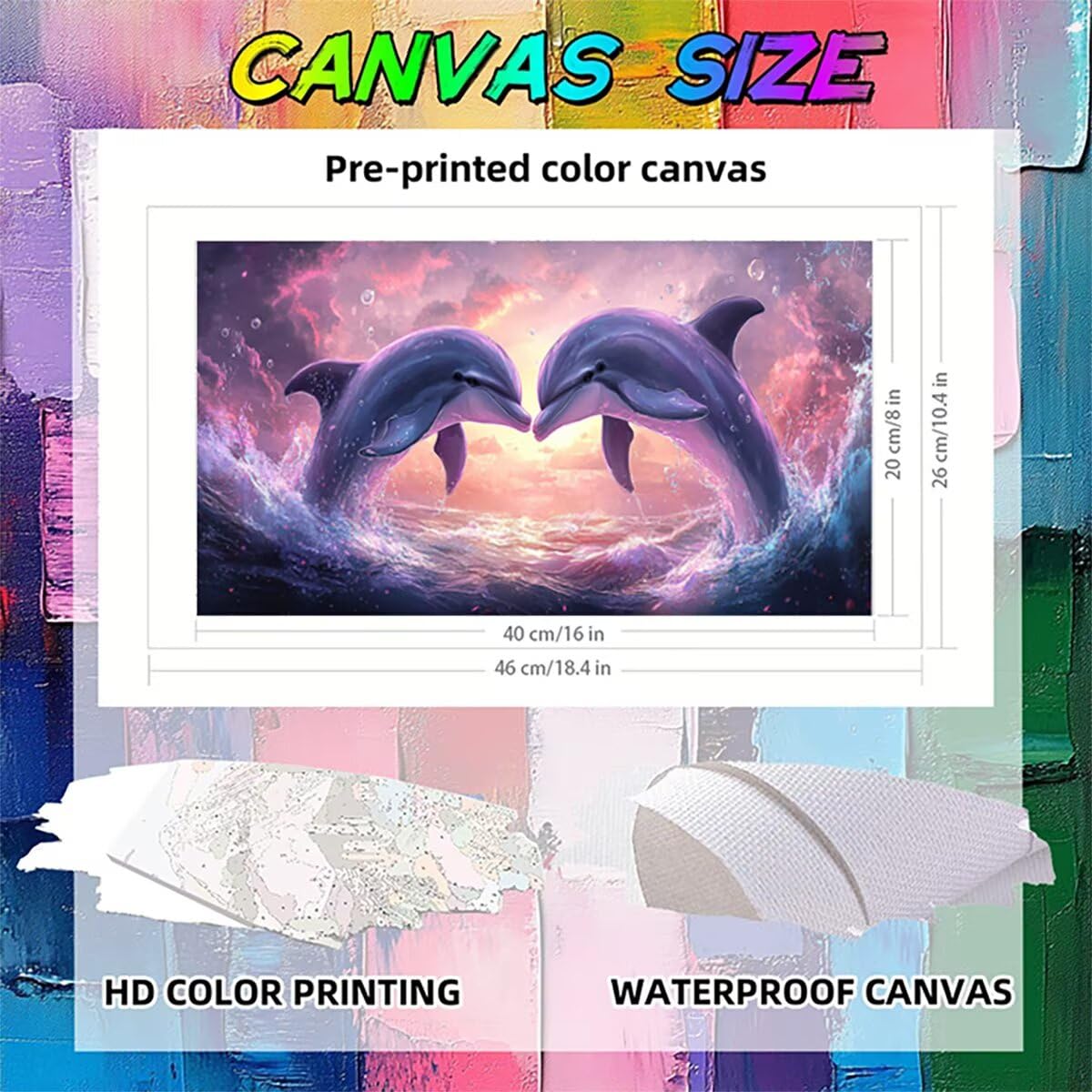 Amazon.co.jp: 数字油絵 イルカ, ペイントバイナンバー 海