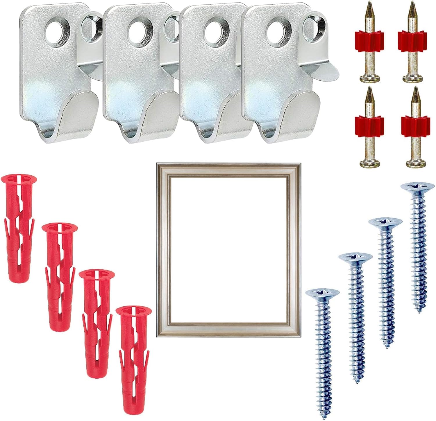 16Pcs in Total Picture Hooks,Mirror Hooks,Heavy Duty Picture Hooks