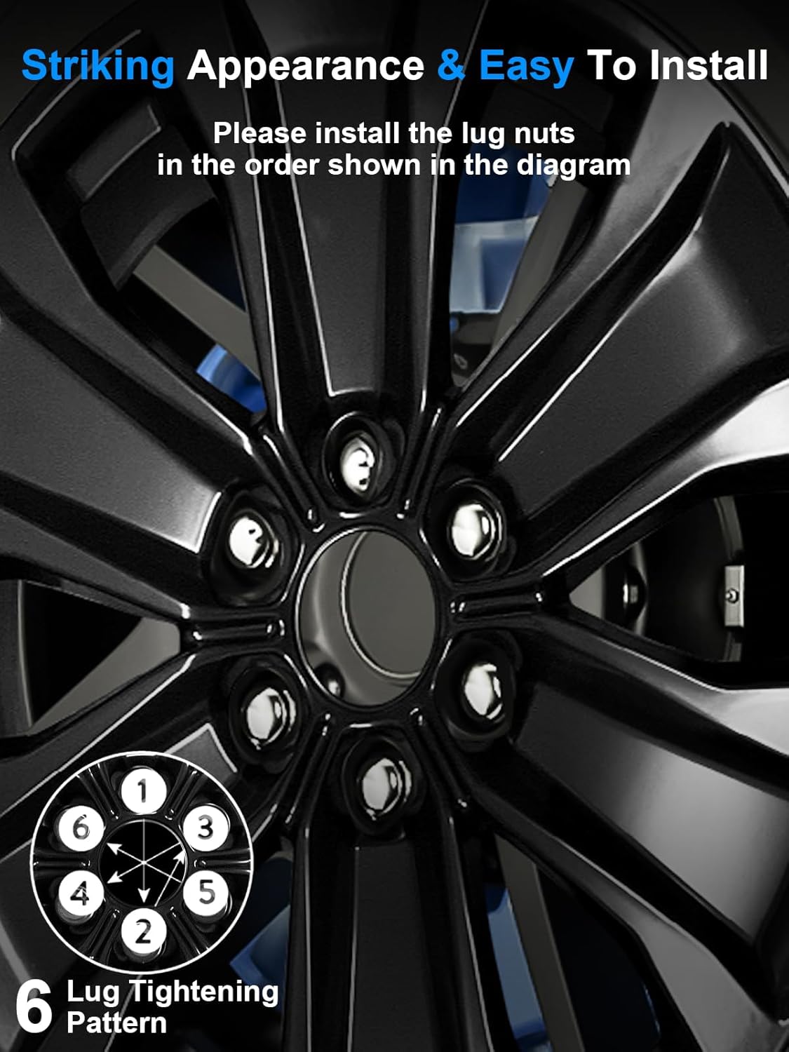 24pcs M14x1.5 Lug Nuts - Compatible with 2015-2023 Ford F150, Expedition, Lincoln Navigator, 2017-2023 Tesla Model 3 One-Piece Design Factory Chrome Wheel Nut Set