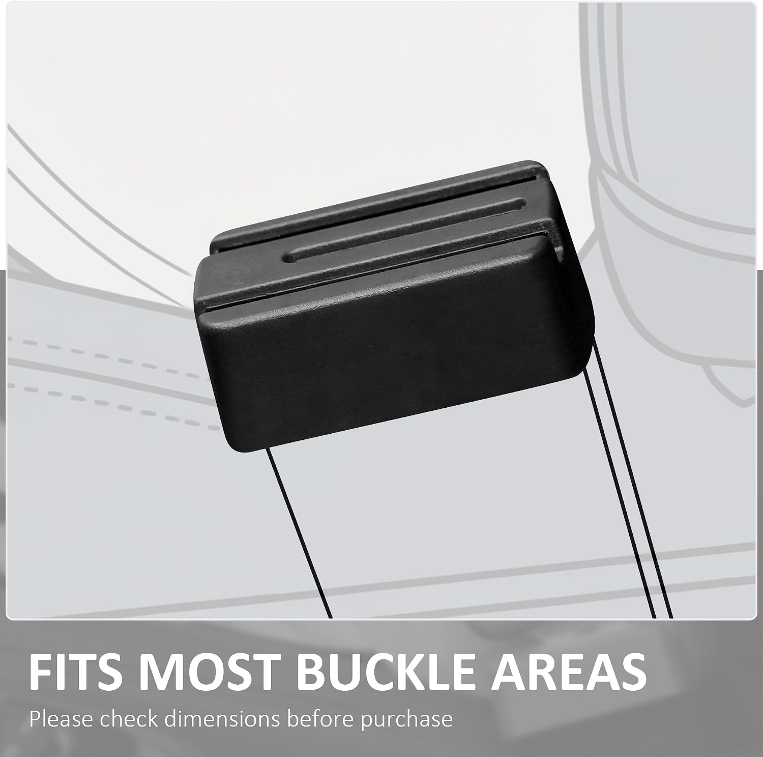 Buckle Release Protector for Child Seats – Helps Prevent Accidental Pressing by Kids – 2 Pack (Black)