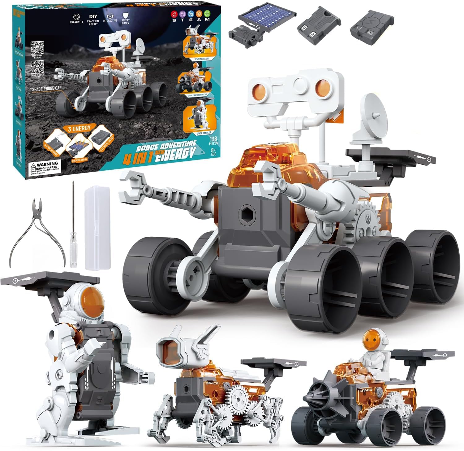 Magicwand® STEM & STEAM Double Power Solar & Battery 6-in-1 Educational Solar Space Fleet Robotic Energy Kit【Pack of 1】 (B0D6LSYKT9) Amazon Price History, Amazon Price Tracker