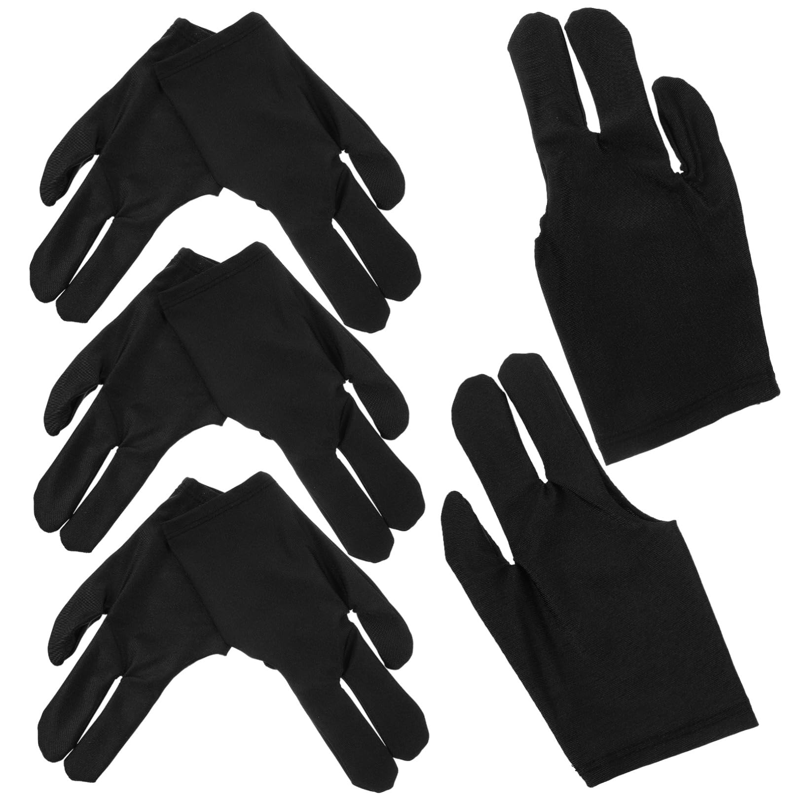 KICHOUSE Billiards Gloves 4 Pack Snooker Pool Cue Gloves Elastic Comfortable Breathable Mesh