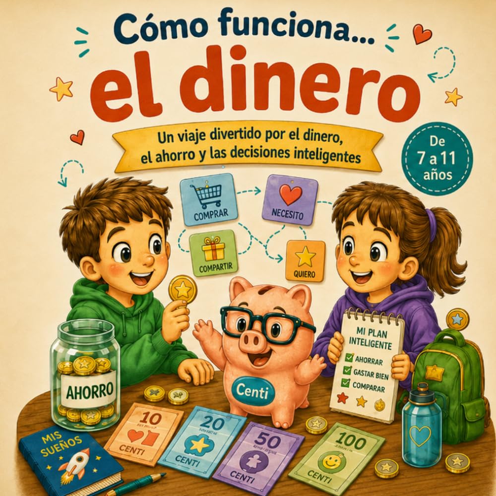 Cómo Funciona el Dinero: Educación Financiera para Niños en 38 Temas Ilustrados, Aprende a Ahorrar, Comparar Precios, Comprar y Tomar Decisiones Inteligentes