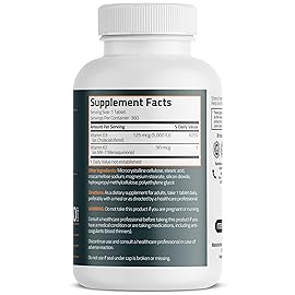 Bronson Vitamin K2 D3 (MK7) Supplement Non-GMO Formula Vitamin D3 5000IU (125 mcg) & 90 mcg K2 MK-7, Easy to Swallow D & K Complex, 360 Tablets