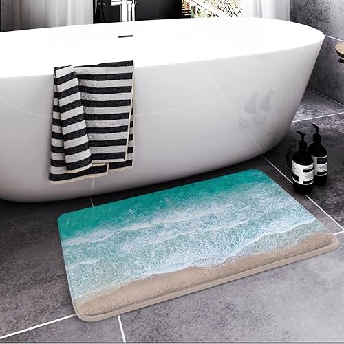 Miniatura 2 de Britimes Tapetes de baño para baño, tapetes de baño, antideslizantes, estilo bohemio, cubierta lavable, tapete de suelo, decoración de baño, 16 x 24