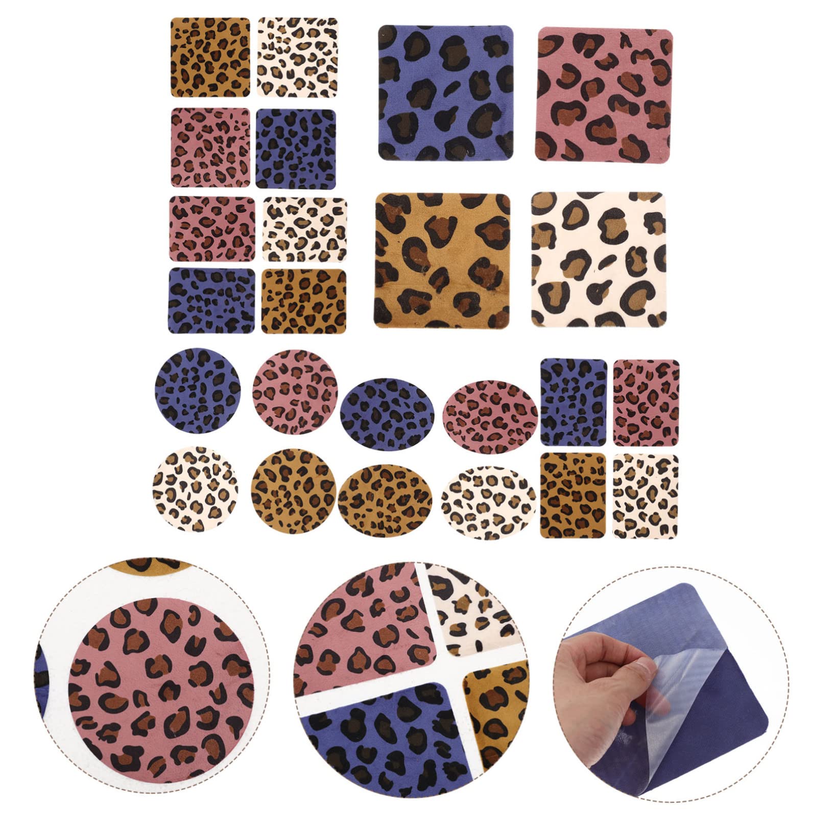 NUOBESTY 5 Set Toppe Decorative Stile Per Abbigliamento Resistenti All Usura Patches Sostituibili Per Giubbotti E Accessori Fashion 24 Pezzi * 5