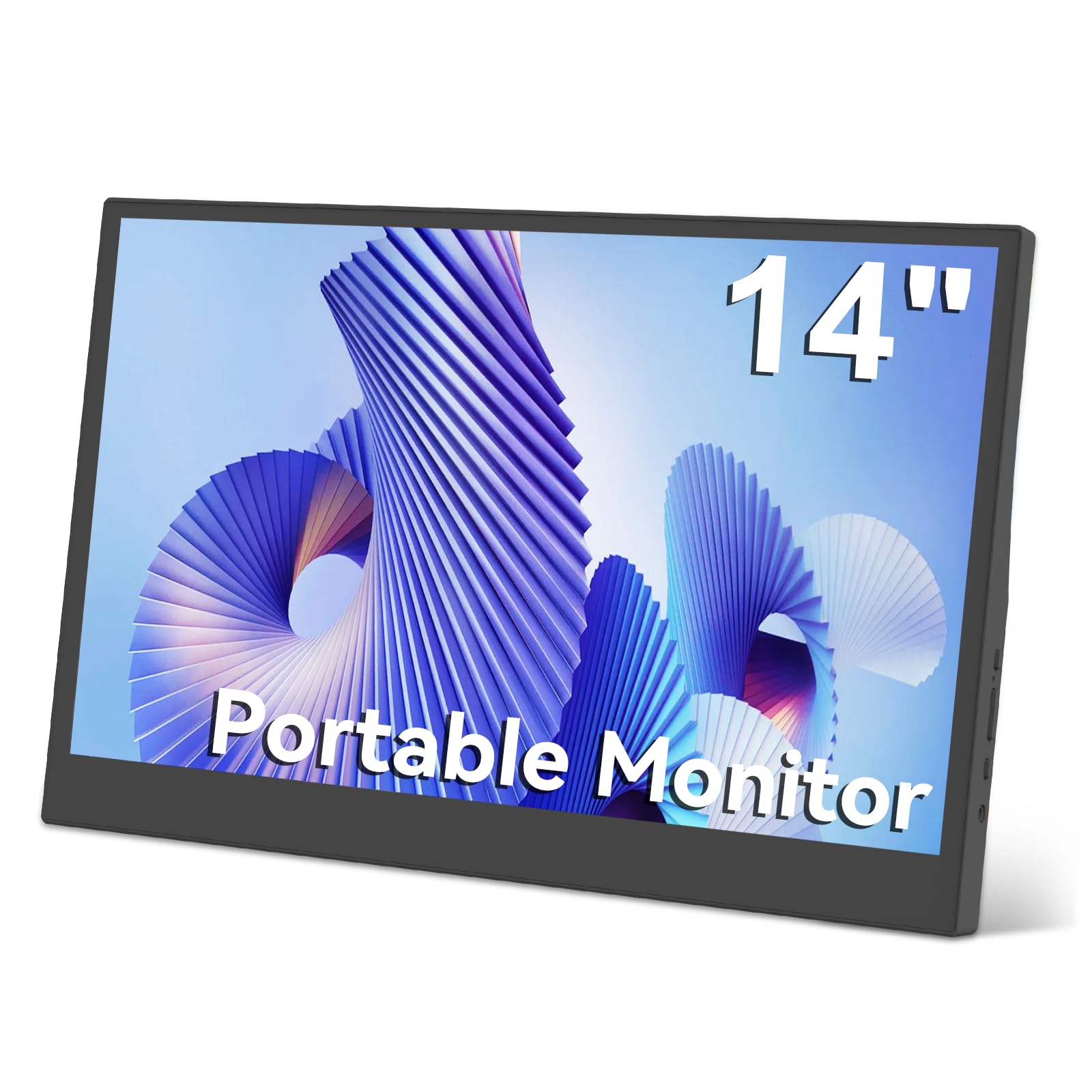 14インチ　ポータブルモニター　モニター　PC ゲーム　ミラーリング Amazon.co.jp: PONKLOIE 14インチポータブルモニター、1366x768