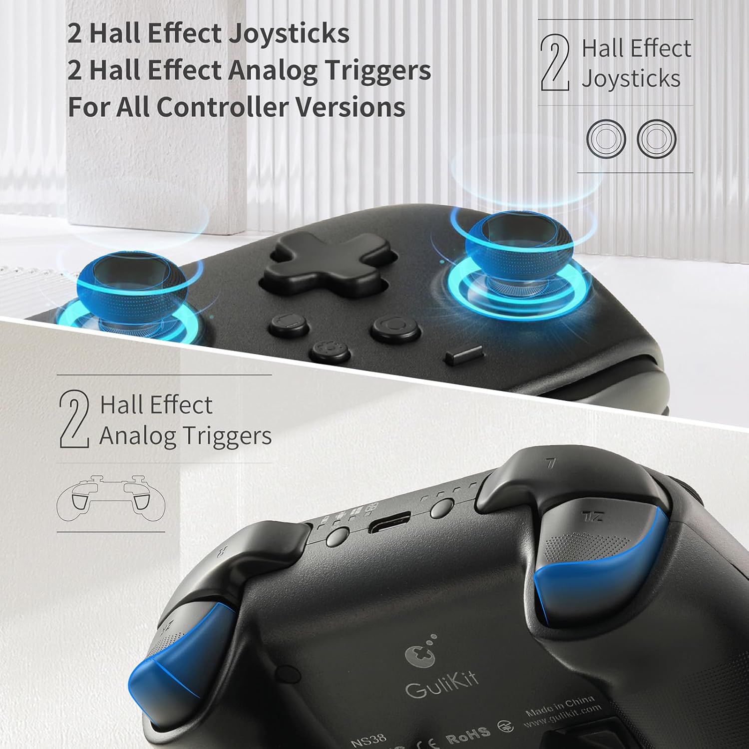 Hall Effect Joysticks and Triggers diagram