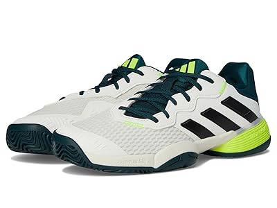 adidas Kids Barricade Tennis Shoes (Little Kid/Big Kid) Kids Shoes White/Black/Aurora Ivy