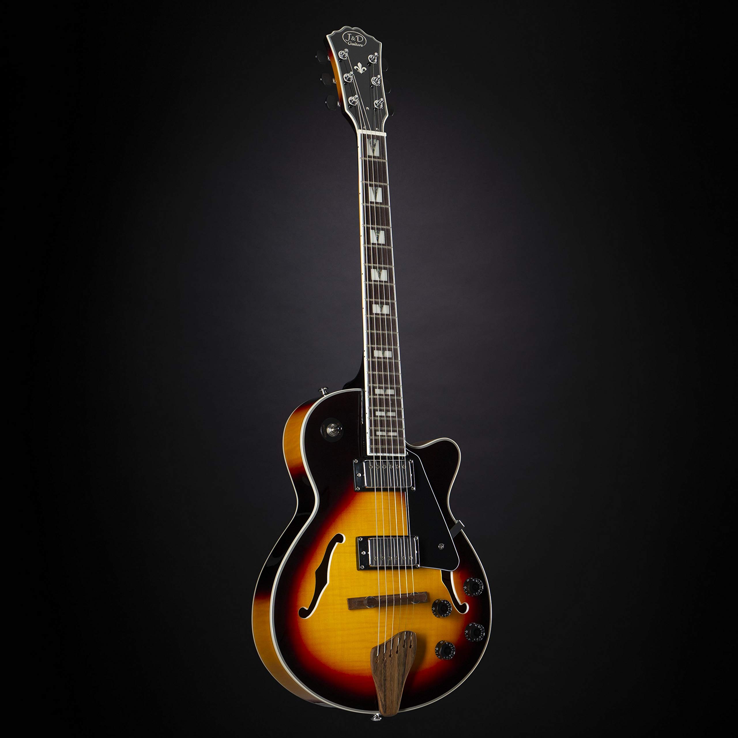 J & D SA MINI Sunburst - Guitare Semi Acoustique