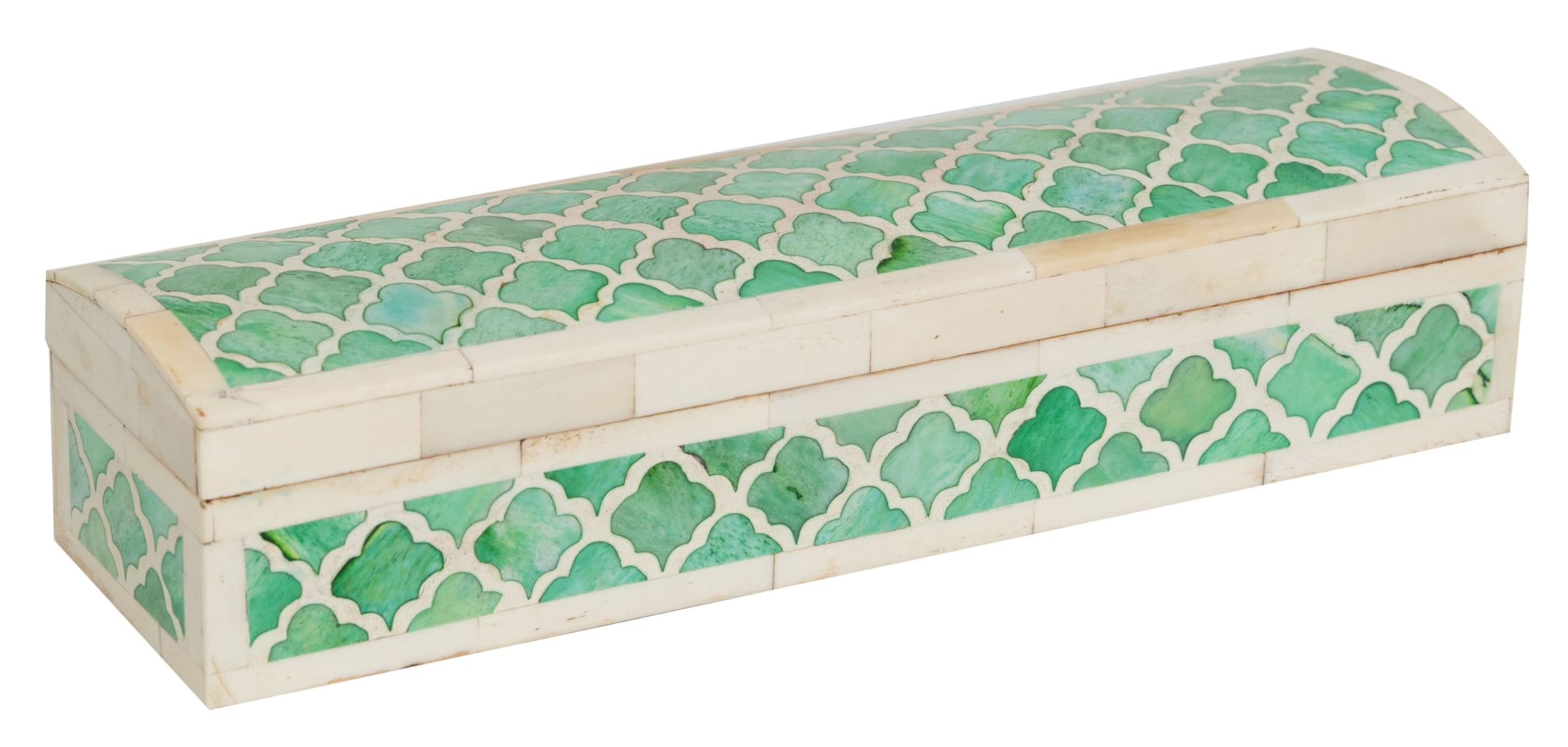 BiscottiniWooden and Bone Storage Box 30x8x7cm Small Wooden Box Keepsake Box