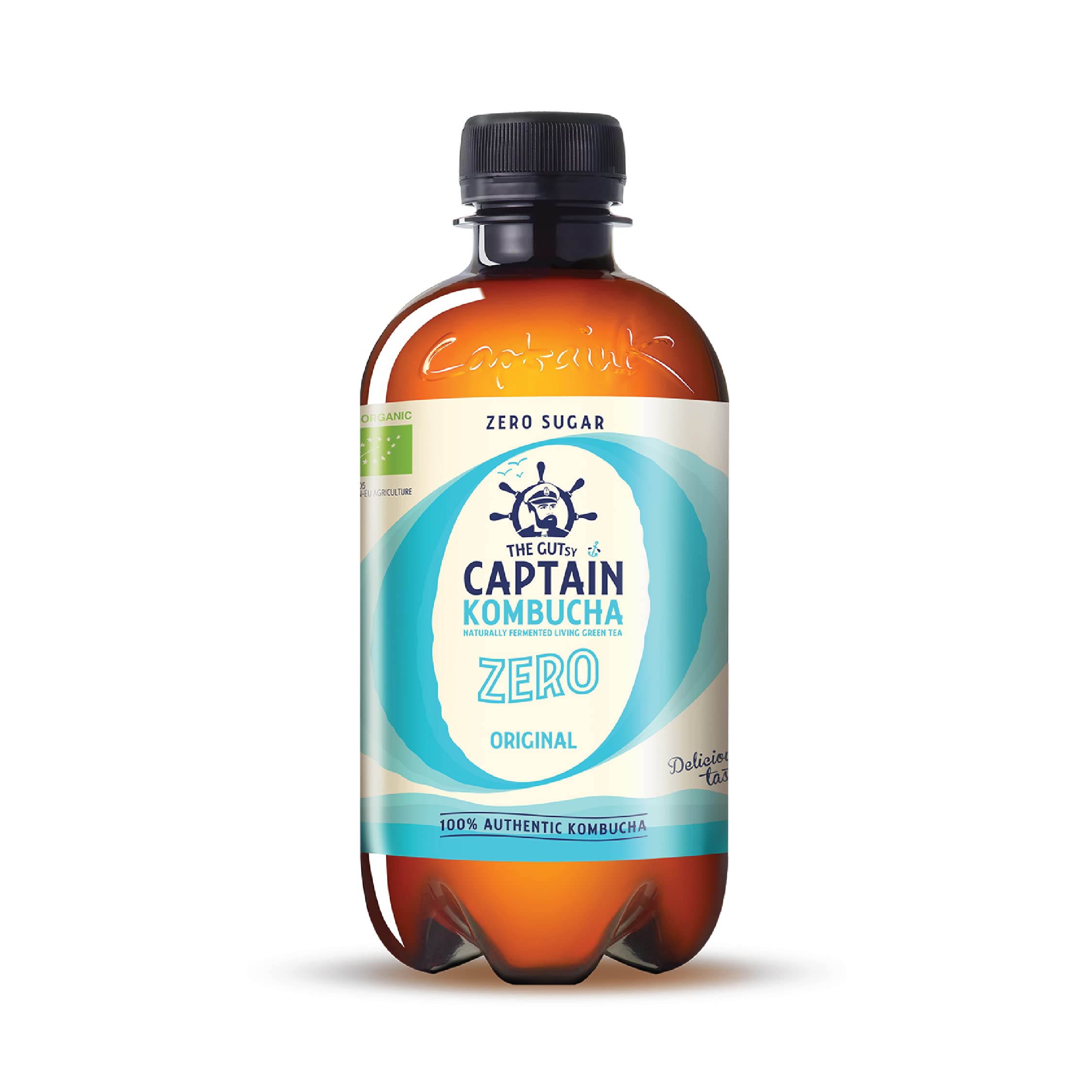 Gutsy Captain Kombucha ZERO - ZERO Calories, Zero Sugar - Kombucha Tee, Lebendige Kulturen, Keine Konservanten, Unpasteurisiert, Roh und Vegan - 12 x 400ml ZERO (MixBox)