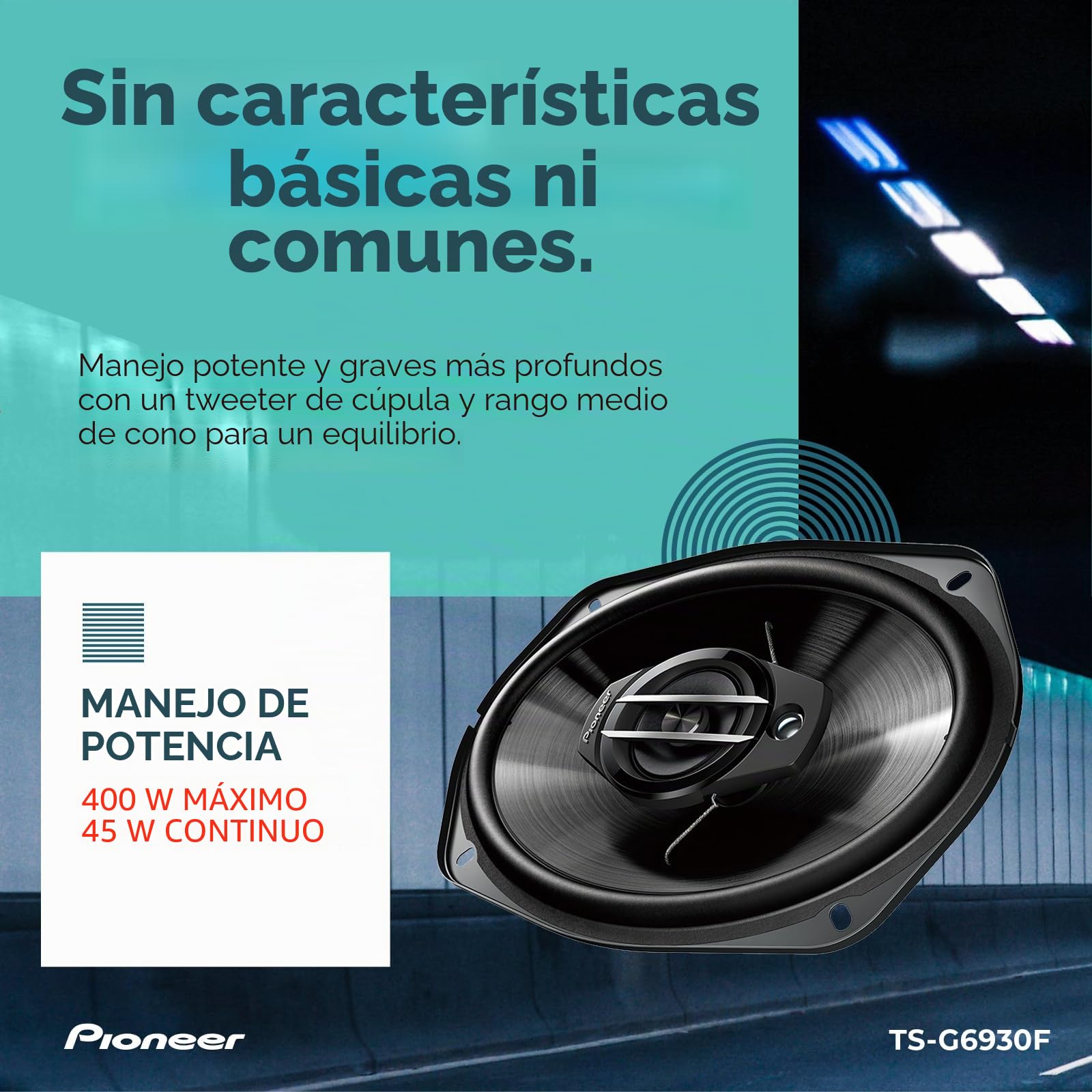 Pioneer TS-G6930F Alta voces, Negro, Talla Única