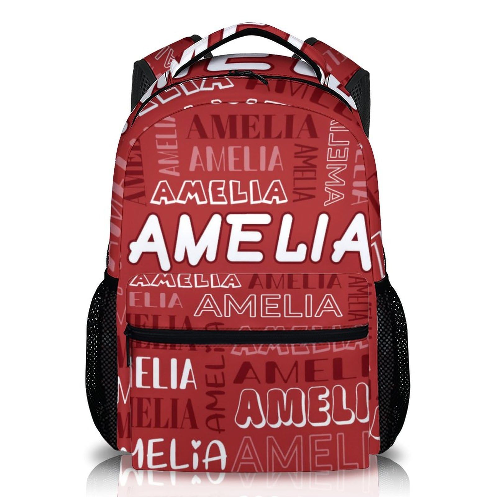 DREAMUGIFT Custom Backpack for Kids 3-10, Personalized Colorful 17 Inch Name Bookbag, School Backpack for School Travel Swimming Camping