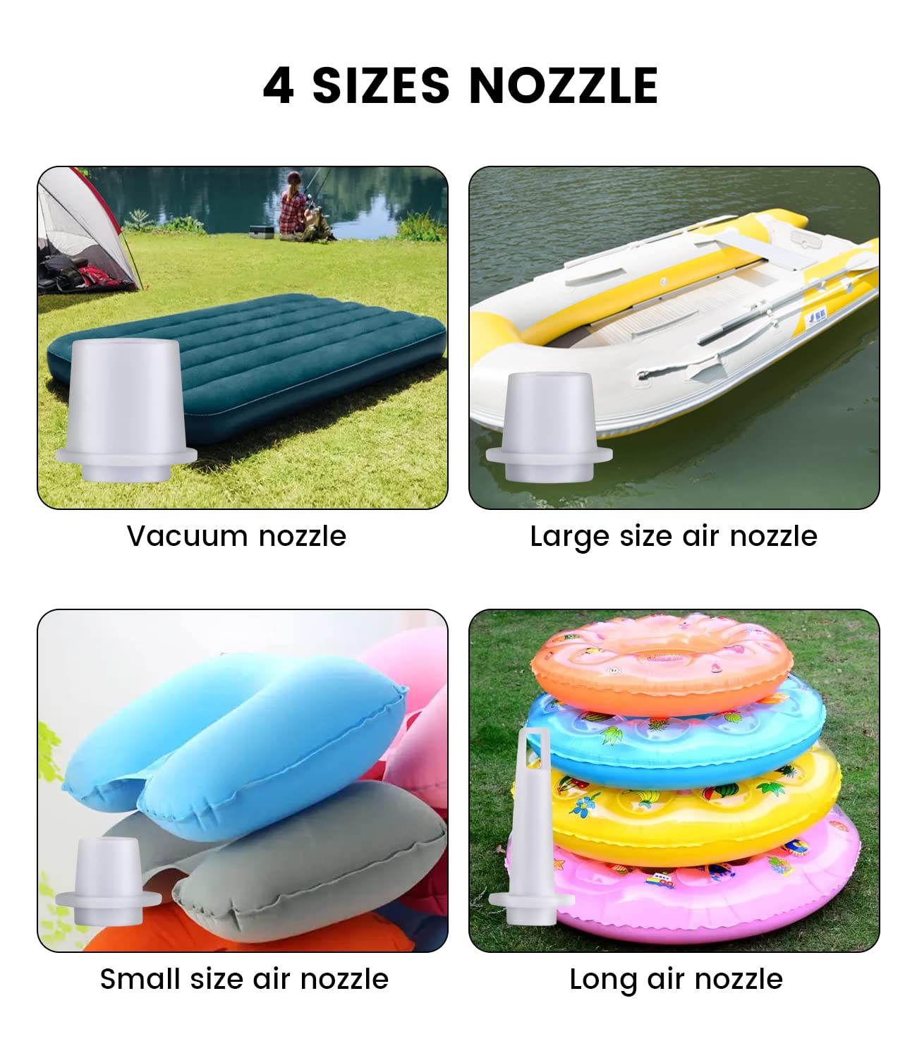 Mini Bomba De Aire Portátil Recargable - 1600 MAh, 5 Boquillas | Para Colchones Inflables, Flotadores Y Pelotas