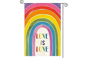 Colorful Love is Love Rainbow Pride Garden Flag Decoration