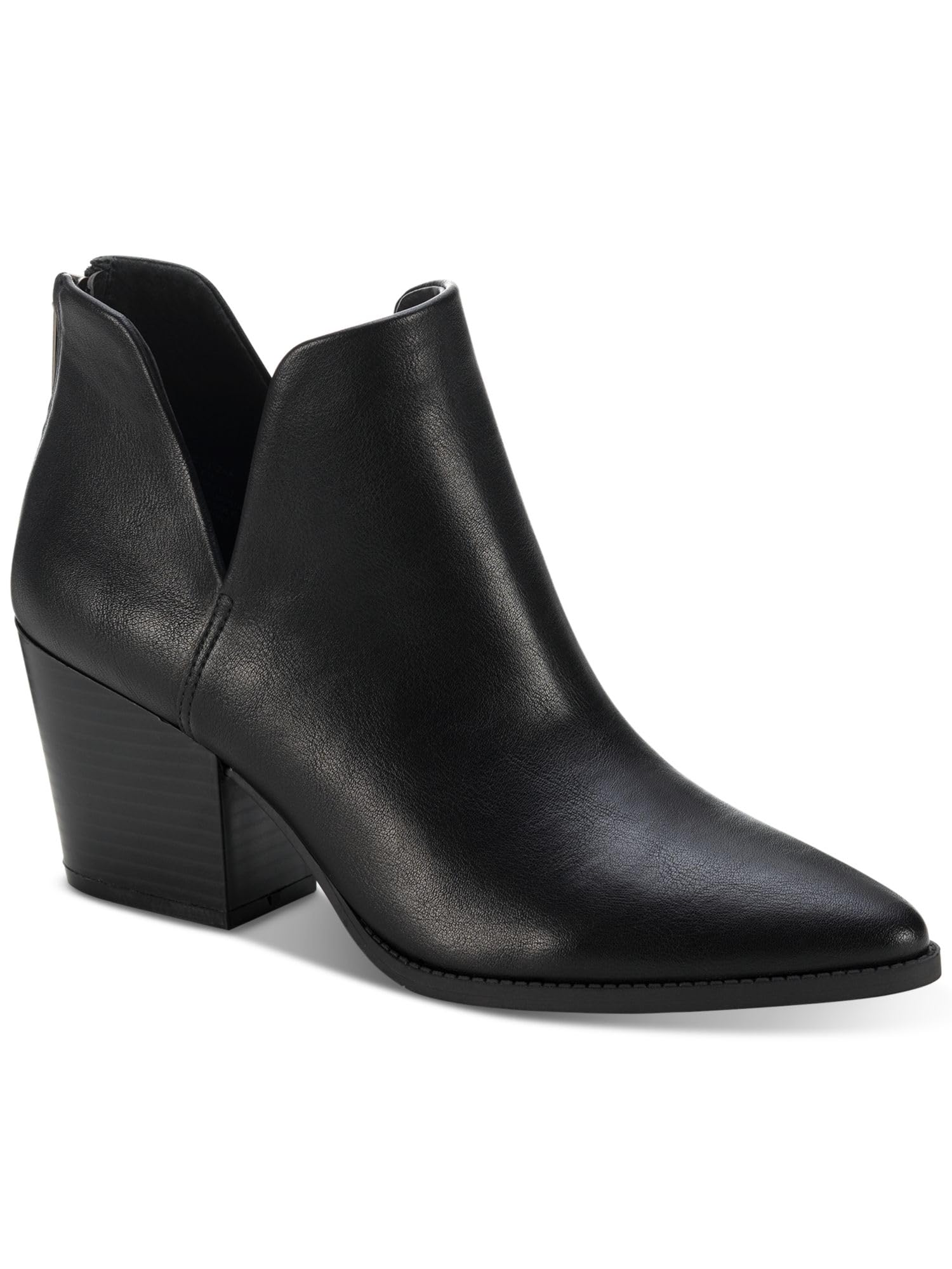 Sun Stone Womens Eliza Faux Leather Almond Toe Ankle Boots
