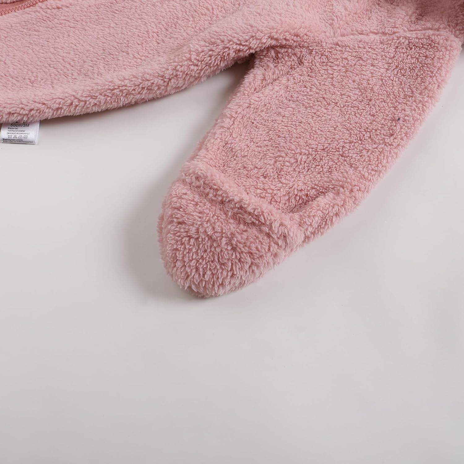 Baby Fleece Snowsuit, Infant Winter Coat, Hooded Long Sleeve Baby Rompers Jumpsuit with Footies - Image 3