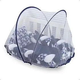 Ninho Redutor de Berço para Bebê com Mosquiteiro Várias Estampas (Triangulo Marinho)