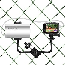 Baseball Dual Fence Mount Compatible for GoPro Phone Dual-Camera Fence Holder for Mevo Start Game Changer Mounting Kit for DJI Action/Insta 360 for Picklebal Softball Tennis Football