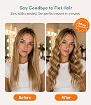 Farery 1 Inch Deep Hair Waver - Ionic Ceramic Anti-Scald Beach Curling Iron | Smart Timer 4 Modes, 9 Temps 285-430°F, 3-Barrel Even-Heat Waver, 30s Heat-Up, Full-Wrap Anti-Scald, Dual Voltage, Auto-Off