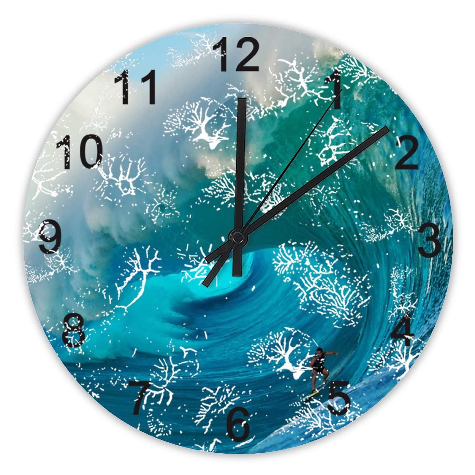 Horloge murale sans tic-tac grand format 40 cm pour un bureau calme et une cuisine moderne