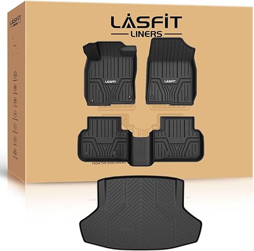 LASFIT Alfombrillas y alfombrilla para maletero para Honda Civic 2026 2025 2024 2023 2022 Sedan (se adapta a asientos traseros con o sin puertos