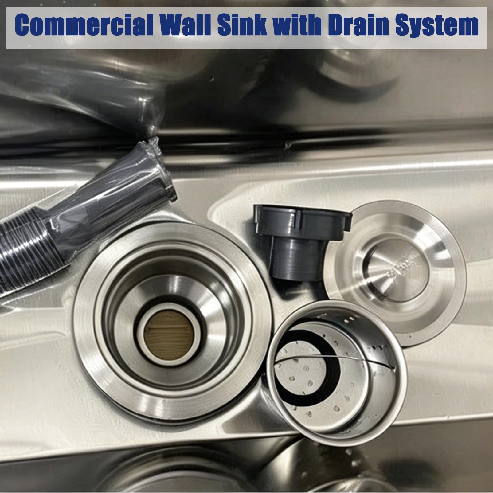 Komercyjny wielofunkcyjny zlew ze stali nierdzewnej – wytrzymała konstrukcja, idealna do restauracji i przygotowywania żywności, łatwa instalacja, certyfikat NSF, idealny do czyszczenia i mycia
