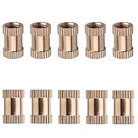 Vista 51 de Tuercas moleteadas de rosca hembra M3x3mm, 200 piezas Hx4mm OD latón roscado inserción tuercas de inserción hidráulica soldada junta junta surtido