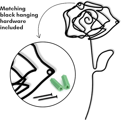 Vista 45 de Americanflat Decoración de pared de 14 x 10.5 pulgadas, decoración de pared de metal de anclaje para dormitorio, decoración moderna de pared