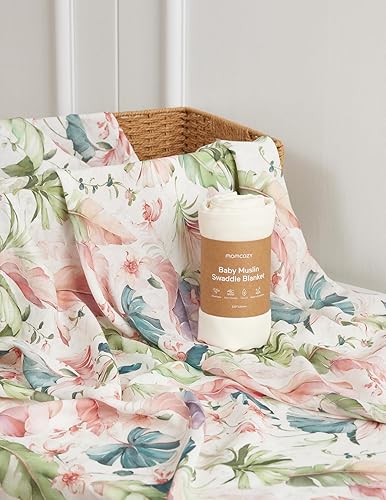 Miniatura 26 de Momcozy Mantas de muselina para bebés, niños y niñas, paquete de 4 mantas transpirables y agradables a la piel, esenciales para bebés, registro