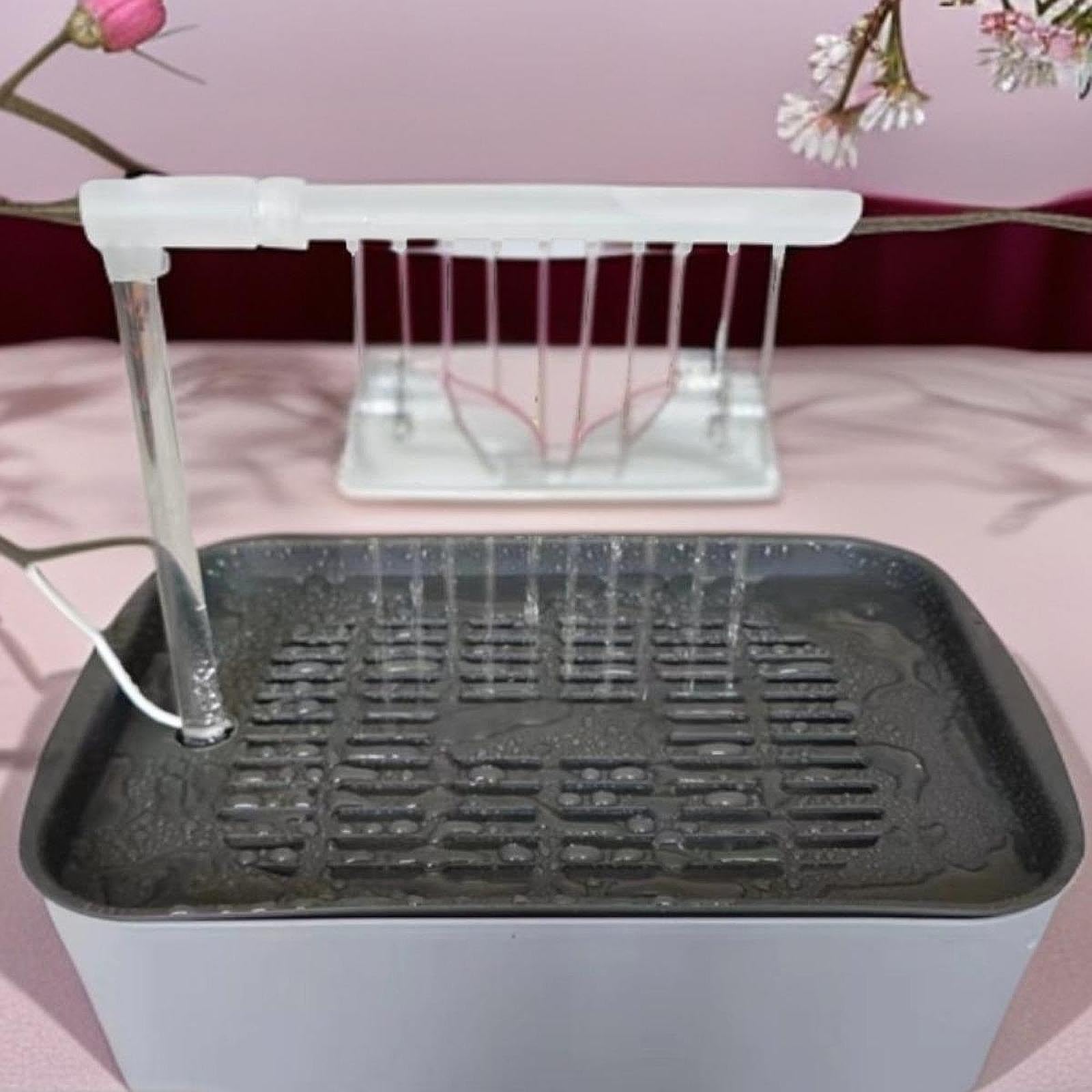 Toilette Automatica per Pappagalli con Cavo USB, Gabbia E Accessori in Materiale PP, Funzione Igienica, Adatta agli Uccelli E All'ambiente, Grigio