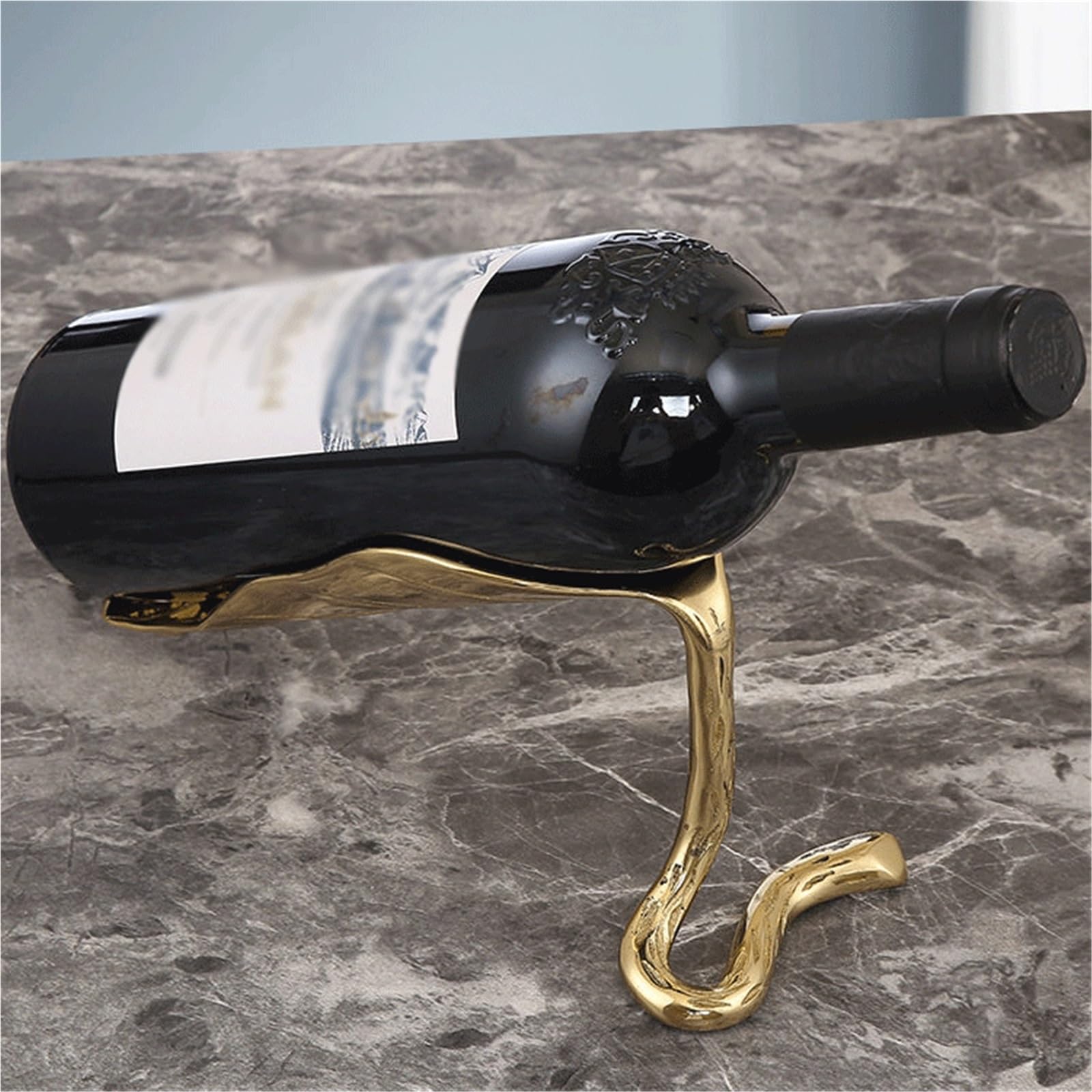 Porta Vini Portabottiglie in Ottone con portabottiglie Inclinato for Sala da Pranzo in Cucina