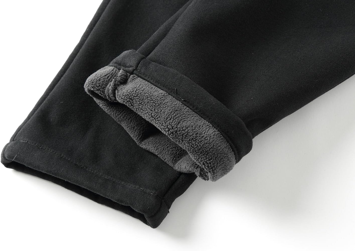 LittleSpring Boys Uniform Pants Fleece Lined Warm Winter Chino Pants - Image 6