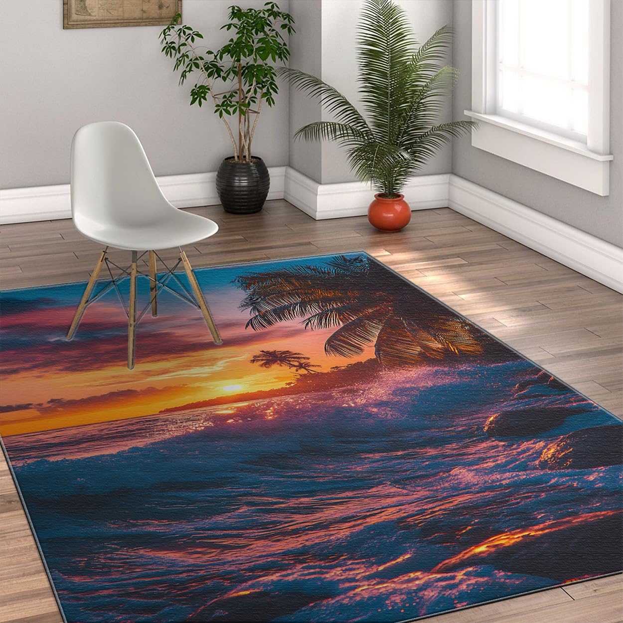 Tapis antidérapant 180x240cm lavable fini les chutes dans le salon