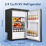 BODEGACOOLER 12V Fridge, RV Refrigerator, 12 Volt Fridge Freezer 83L, 2.9 Cu.Ft Dual Zone Car Refrigerator with Reversible Door,Lock, -4 to 46℉ APP Control Electric Cooler for Travel Outdoor Camping