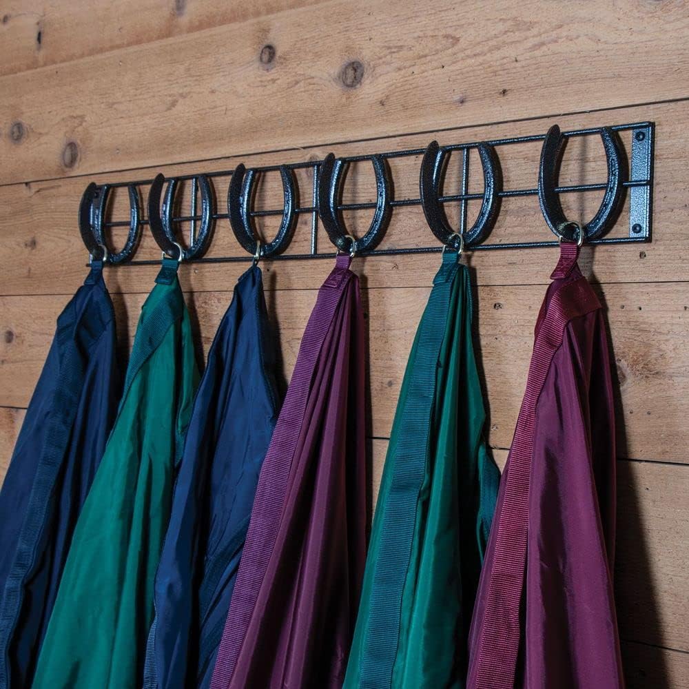 Schneiders Easy-Up Pro Mountable Horseshoe 6 Hook Rack | Durable and Stylish Design | Versatile Horseshoe Hooks | Suitable for Various Locations | Solid Steel Construction | 7-Year Warranty
