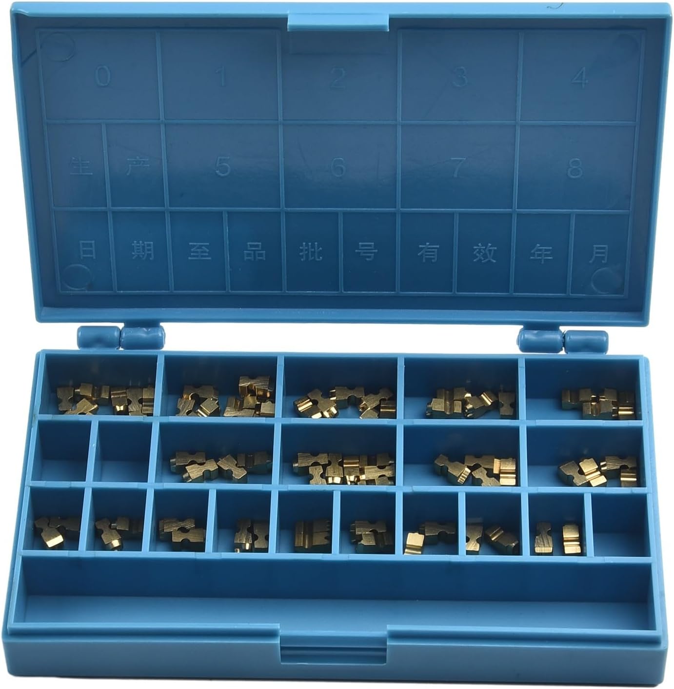 Date Stamp Character Set for MY-380F Sealing Machine, Batch Code Numbering Wheel 2x3.5x6.8 & 3x3.5x6.8 mm, Expiration Date Marker Font Kit with T/R Type Letters, 70-Piece(Type T)