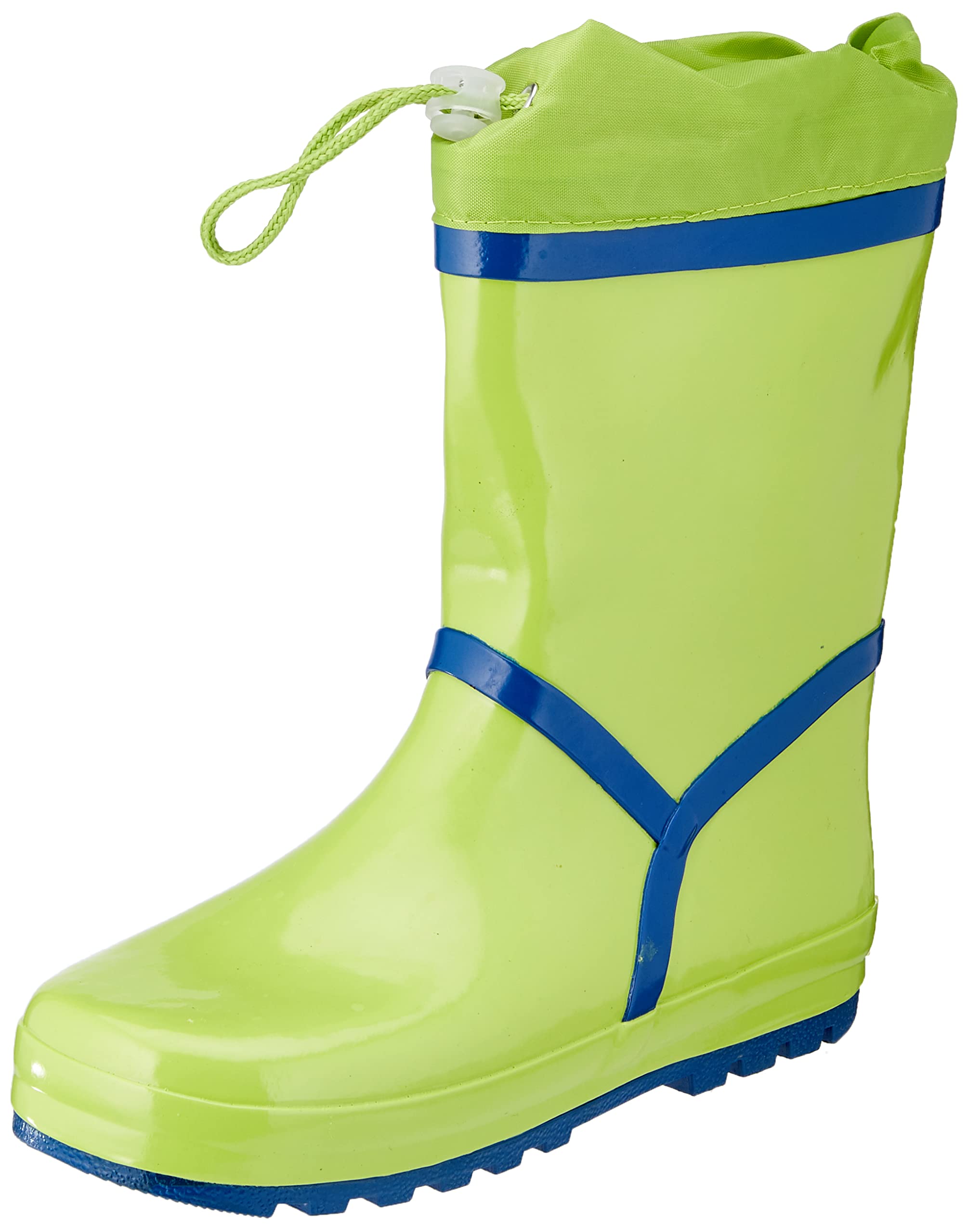 Playshoes Unisex children's wellington boots, lined rain boots, Green, 8.5 UK Child